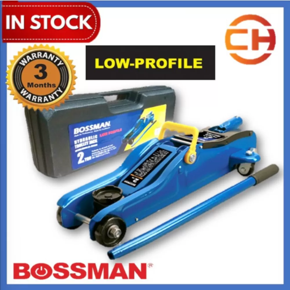 BOSSMAN HEAVY DUTY 2 TON LOW PROFILE HYDRAULIC FLOOR JACK (11KG) WITH BOX