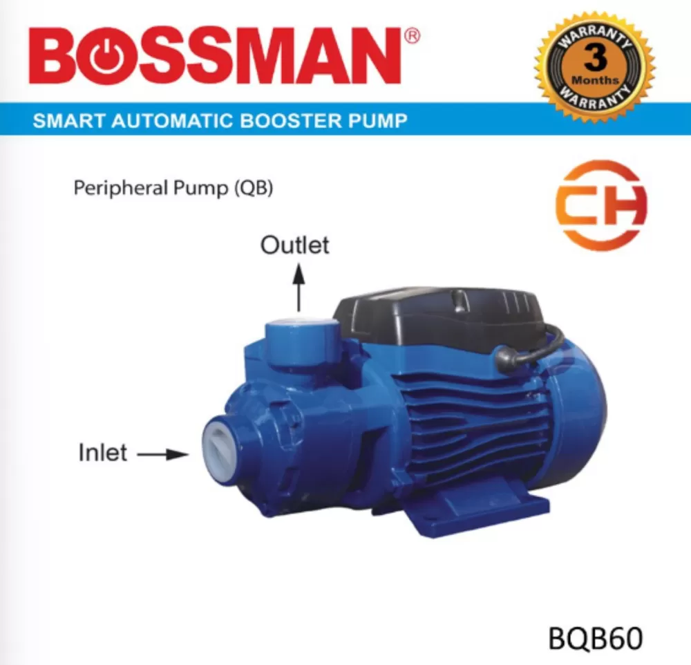 BOSSMAN BQB-60 1" x 0.5HP PERIPHERAL WATER PUMP (370W) BQB60