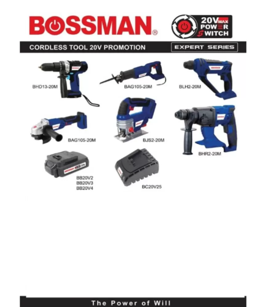 BOSSMAN BJS16-20M 20V CORDLESS JIG SAW