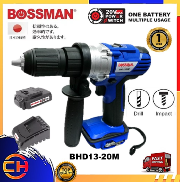 BOSSMAN BHD13-20M 20V CORDLESS HAMMER DRILL