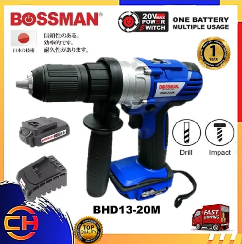 BOSSMAN BHD13-20M 20V CORDLESS HAMMER DRILL