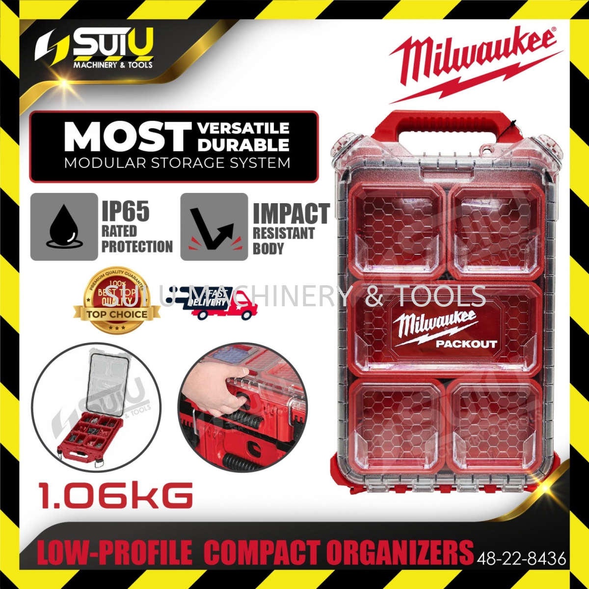 Milwaukee 48-22-8436 - PACKOUT Compact Low-Profile Organizer