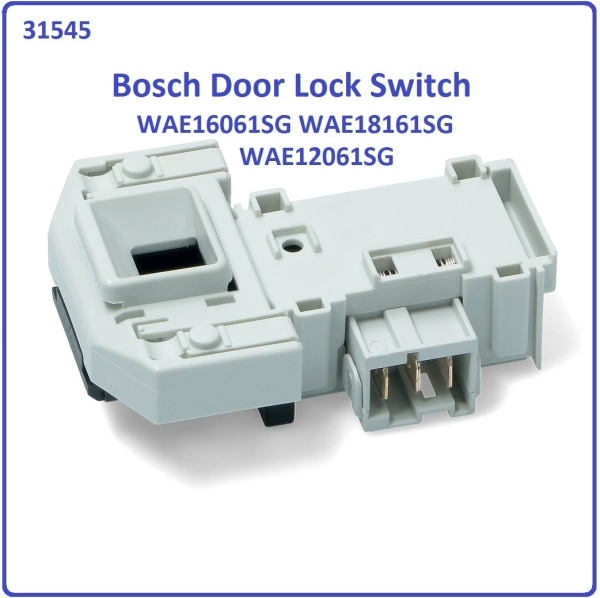 Code: 31545 Bosch WAE16061SG / WAE18161SG / WAK20060SG Door Lock Door Switch / Power Switch Washing Machine Parts Melaka, Malaysia Supplier, Wholesaler, Supply, Supplies | Adison Component Sdn Bhd