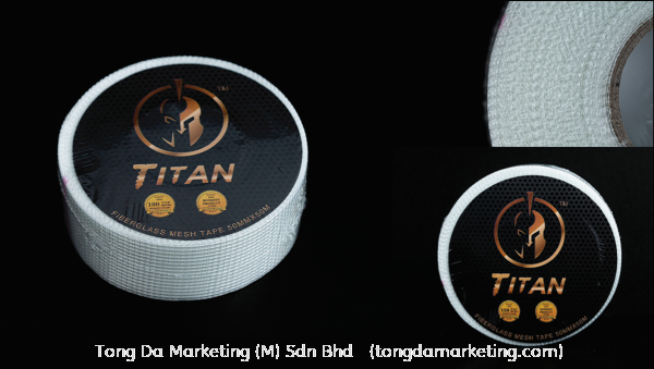 Drywall Fiberglass Mesh Tape [Titan] (72pcs per carton) (50m x 50mm) Drywall fiberglass mesh tape Penang, Malaysia Supplier, Supply, Manufacturer | Tong Da Marketing (M) Sdn Bhd