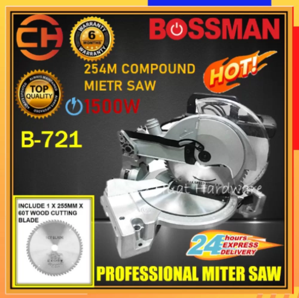 BOSSMAN B-721 254MM COMPOUND MITRE SAW