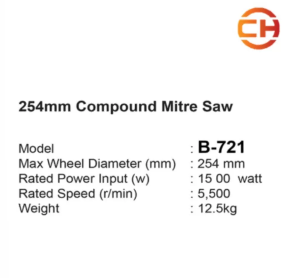 BOSSMAN B-721 254MM COMPOUND MITRE SAW