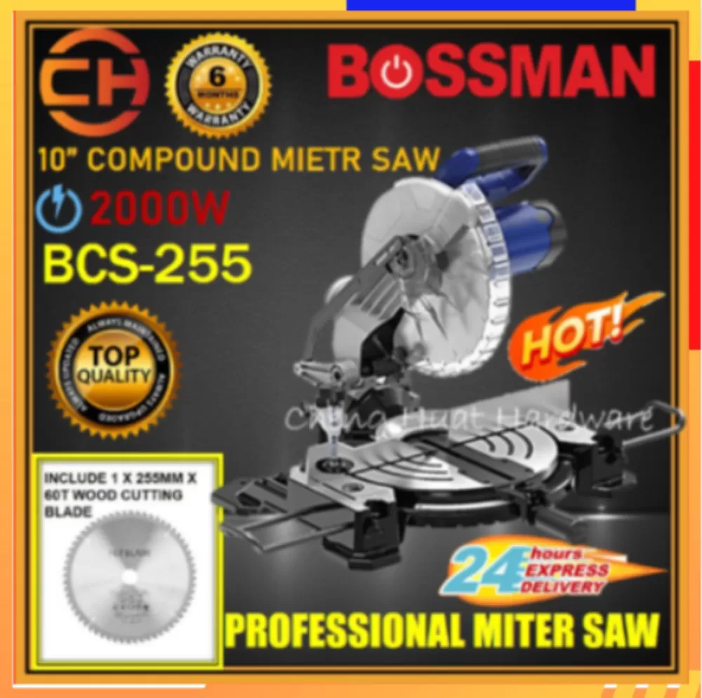 BOSSMAN BCS-255 2000W COMPOUND MITER SAW 10"