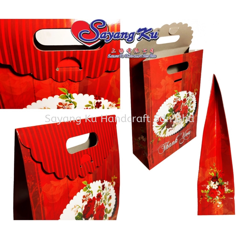 (10pcs)Thank You Theme Paper Bag / Goody Bag / Gift Bag / Kahwin Beg Terima Kasih
