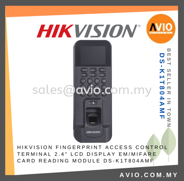 Hikvision Door Access Control Keypad Terminal Time Attendance Fingerprint Password MF Mifare Card 2.4" LCD DS-K1T804AMF DOOR ACCESS CONTROL HIKVISION Johor Bahru (JB), Kempas, Johor Jaya Supplier, Suppliers, Supply, Supplies | Avio Digital