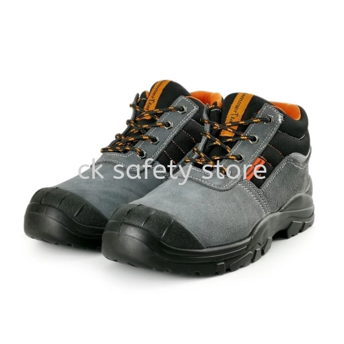 Black Hammer HAM-3003GK Mid Cut With Shoe Laces Safety Shoes