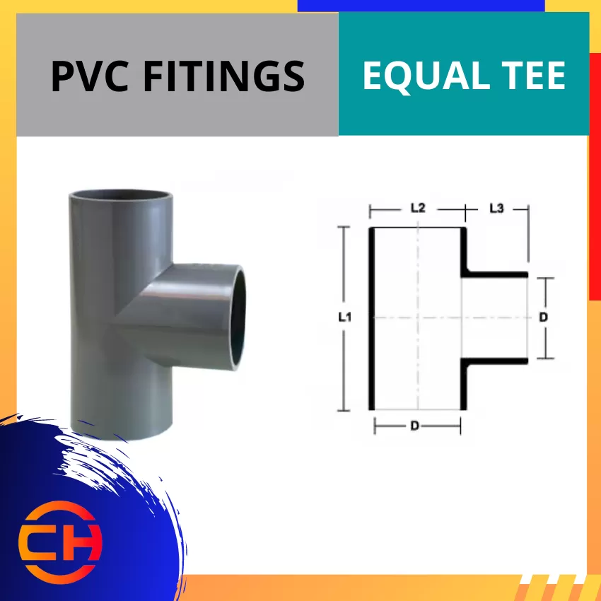 PVC FITTING EQUAL TEE [6'']