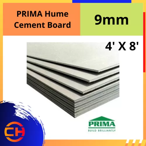 PRIMA Flex Fibre Cement Board 9MM 4ft x 8ft Papan Cement Water Fire Resistant Flat Sheet Dinding