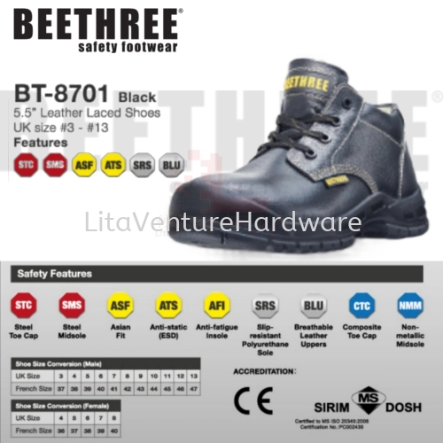 BEETHREE SAFETY SHOES BT8701