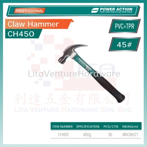 POWER ACTION CLAW HAMMER CH450