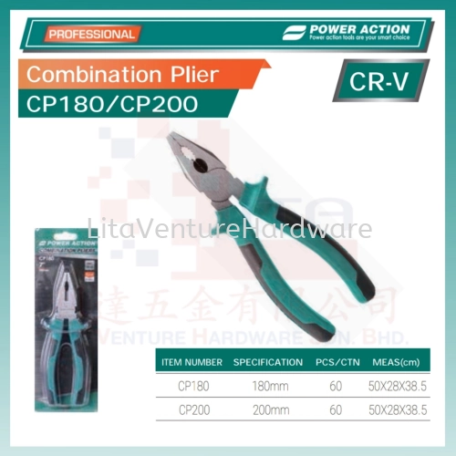 POWER ACTION COMBINATION PLIER CP180 CP200