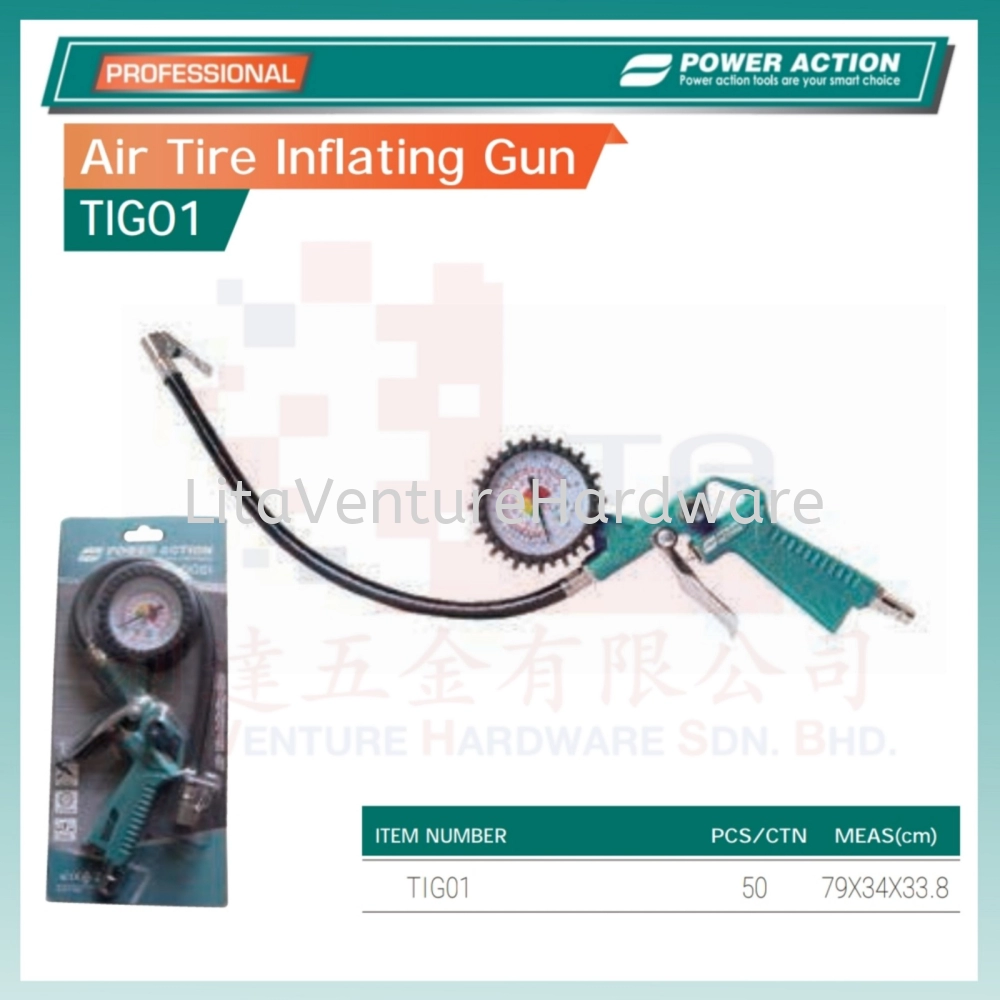 POWER ACTION AIR TIRE INFLATING GUN TIG01