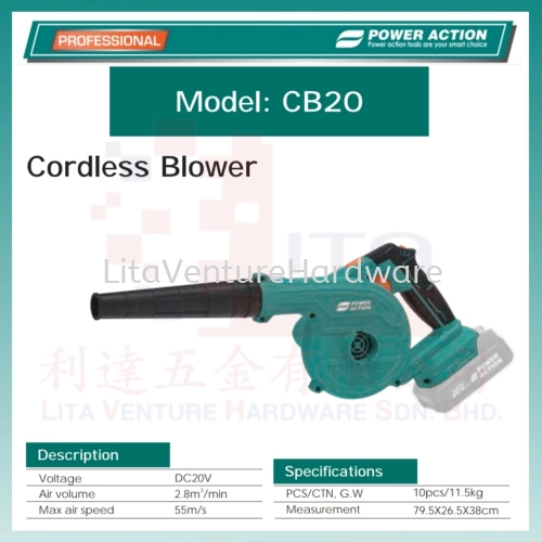 POWER ACTION CORDLESS BLOWER CB20