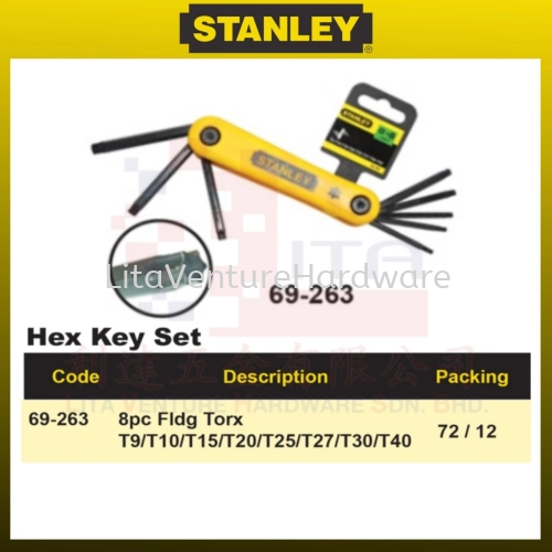 STANLEY HEX KEY SET 69263