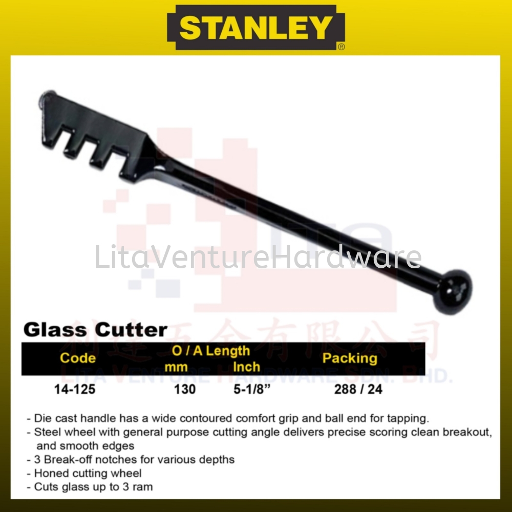 STANLEY GLASS CUTTER 14125