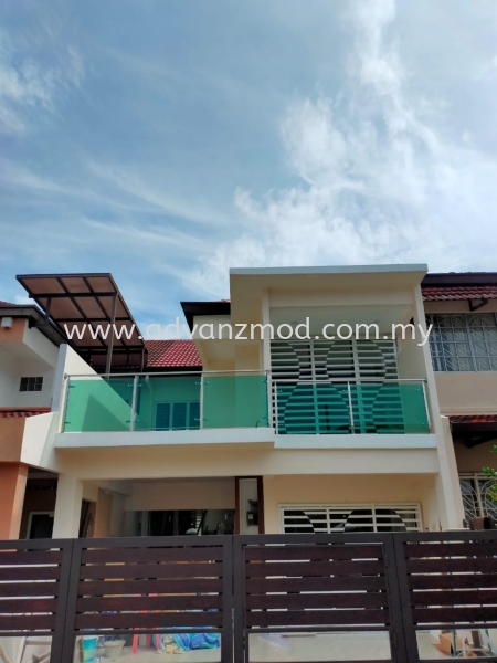 Balcony Glass Railing With 12mm Tempered Green Glass  Stainless Steel Glass Railing Selangor, Malaysia, Kuala Lumpur (KL), Puchong Supplier, Supply, Supplies, Retailer | Advanz Mod Trading