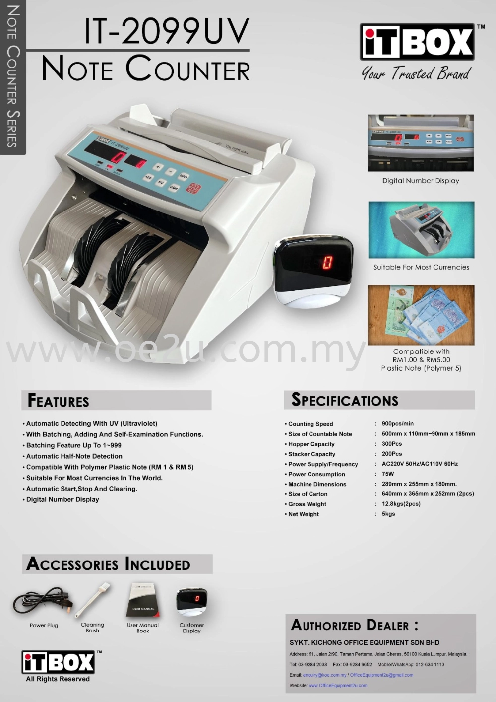 iTBOX IT-2099UV Banknote Counter Machine