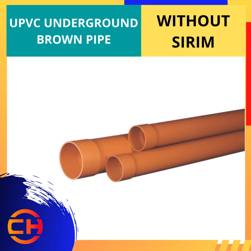 UPVC UNDERGROUND BROWN PIPE & FITTINGS