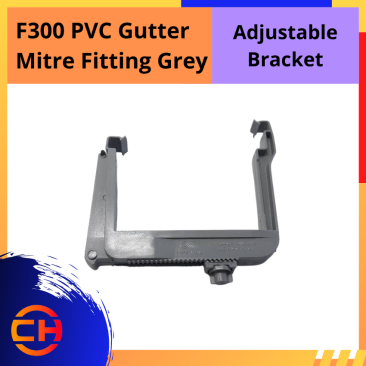 F300 PVC GUTTER MITRE FITTING GREY [ADJUSTABLE BRACKET]