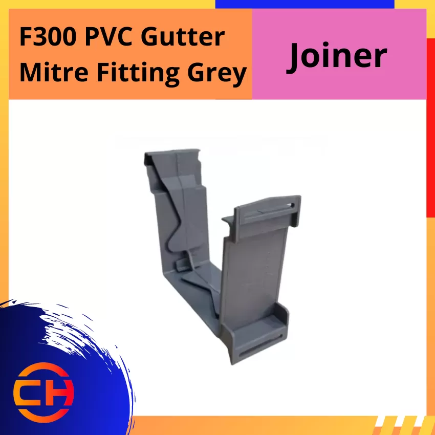 F300 PVC GUTTER MITRE FITTING GREY [JOINER]