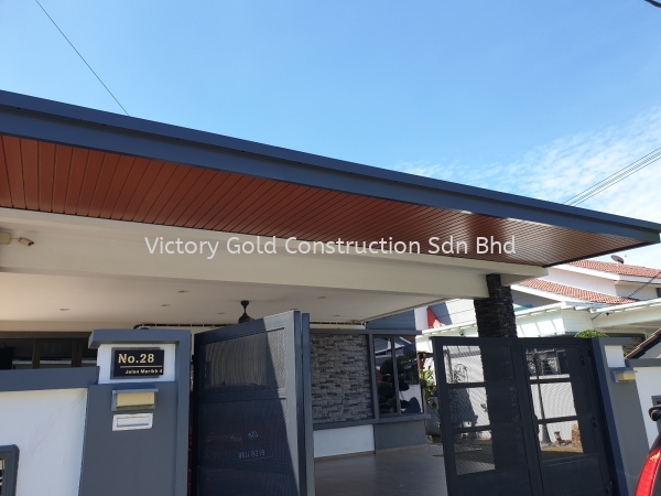 Awning with ceiling stripe Awning Melaka, Malaysia, Bukit Katil Service, Supplier, Supply, Supplies | VICTORY GOLD CONSTRUCTION SDN BHD