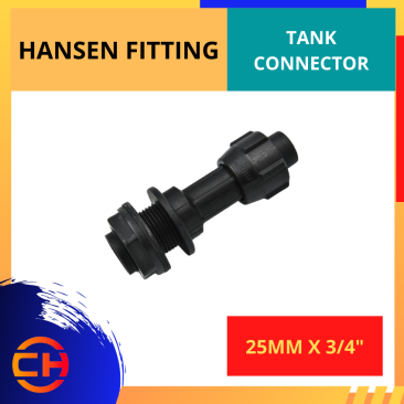 HANSEN FITTING TANK CONNECTOR 3/4"