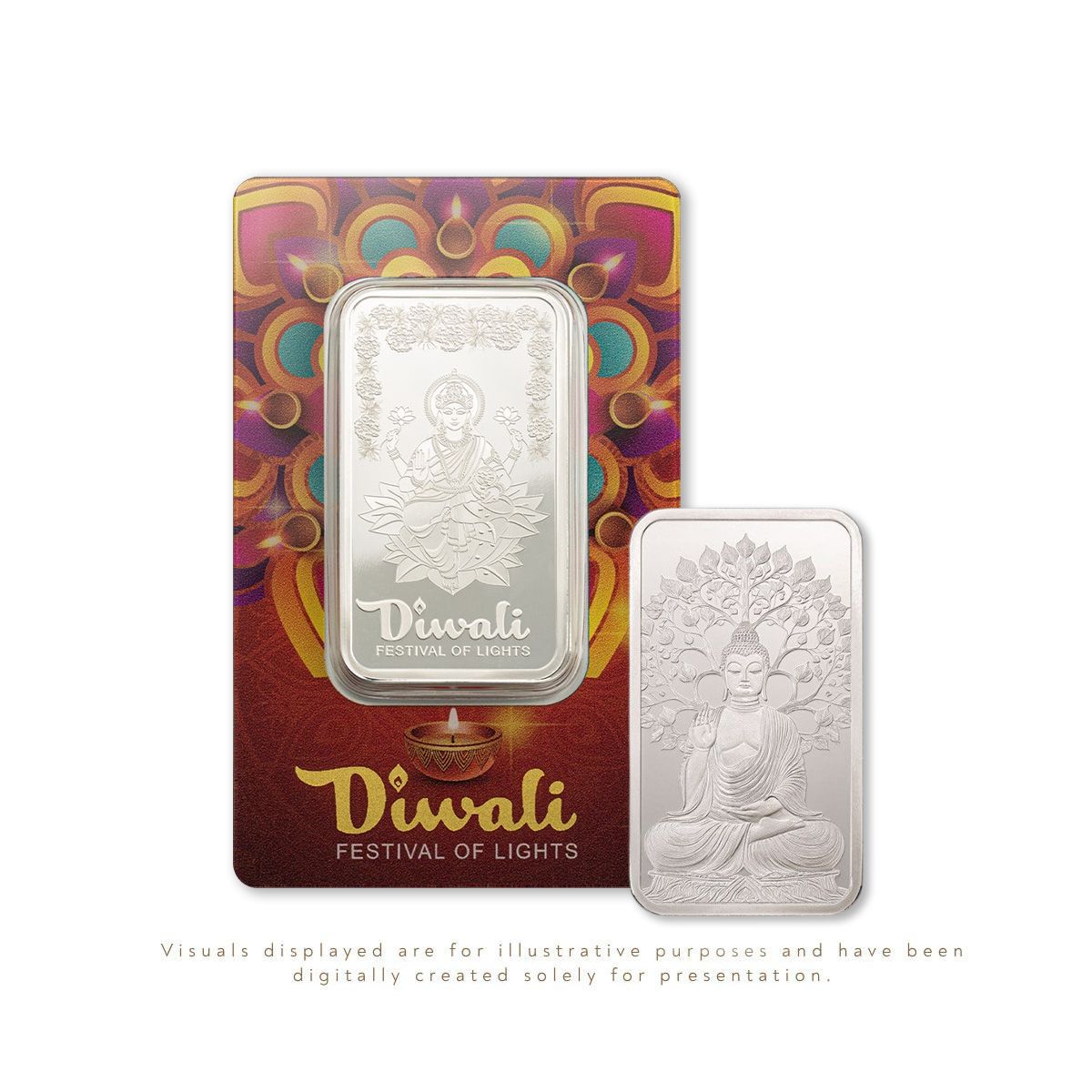 PAMP | Pure Silver Bar - Diwali Lakshmi & Rangoli Art Ag999 (1oz)