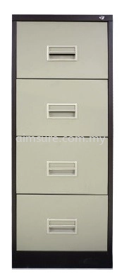 4 drawer steel cabinet with recess handle and ball bearing slide