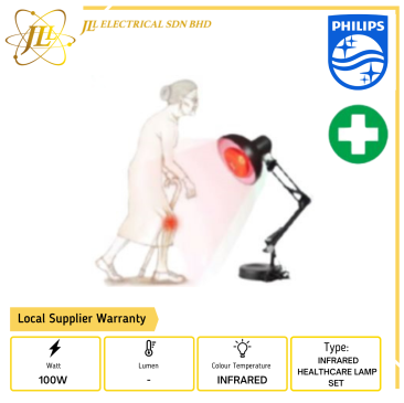 PHILIPS R95 100W INFRAPHIL INFRARED RED HEALTHCARE LAMP c/w JL HP3616 TABLE ADJUSTABLE FITTING SET