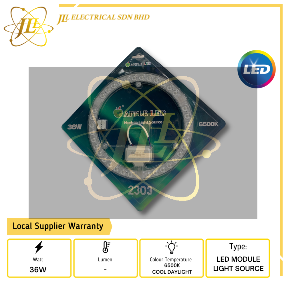 APPLE LED 36W AC165-265V 6500K COOL DAYLIGHT ROUND LED MODULE LIGHT ...