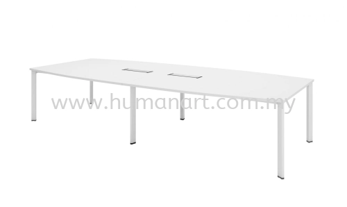 UTHILAH BOAT SHAPE CONFERENCE MEETING OFFICE TABLE METAL PYRAMID N-LEG (C/W FLIPPER COVER) AUTBB 30 - pj damansara | sri petaling | bukit jalil 