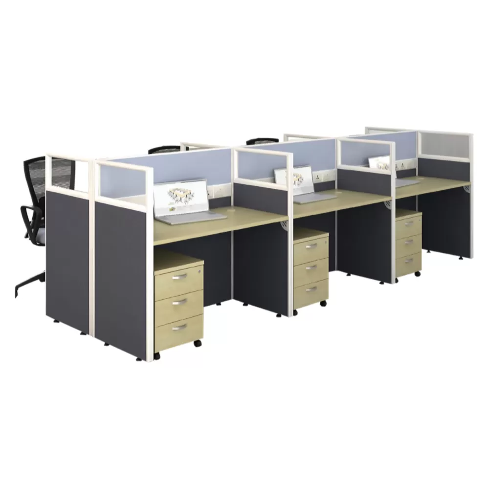 2-6 Seater Office Desk Table Workstation with Partition | Office Table Penang