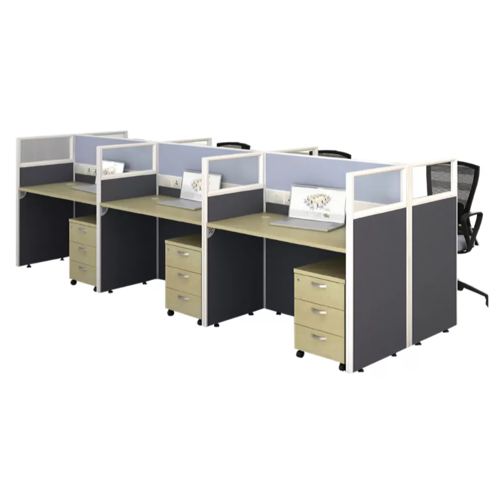 2-6 Seater Office Desk Table Workstation with Partition | Office Table Penang