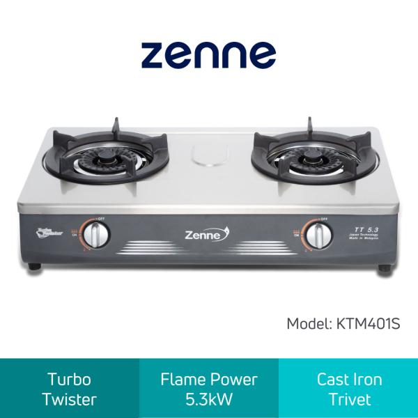 KTM401S Double Burner Table Top Gas Cooker Malaysia, Selangor, Kuala Lumpur (KL), Seri Kembangan Distributor, Supplier, Supply, Supplies | Zenne Infinity Sdn Bhd