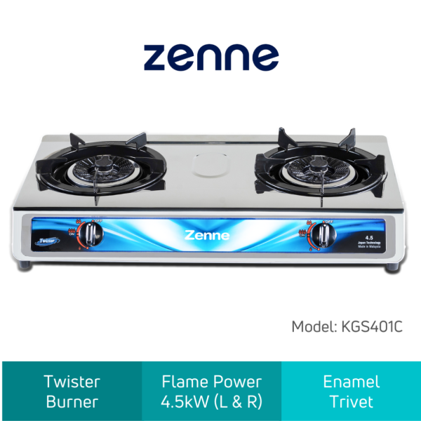 KGS401C Double Burner Table Top Gas Cooker Malaysia, Selangor, Kuala Lumpur (KL), Seri Kembangan Distributor, Supplier, Supply, Supplies | Zenne Infinity Sdn Bhd