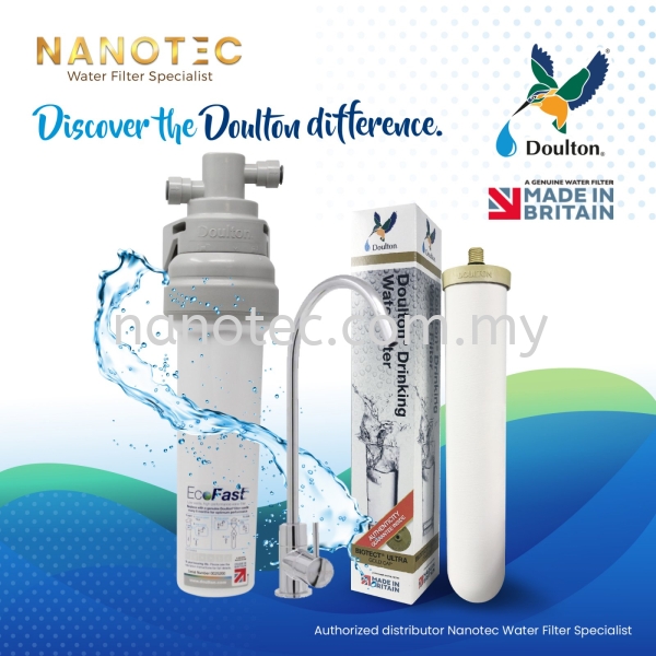 Doulton QT EcoFast & BIOTECT ULTRA 2501 Complete Undersink Drinking Water Purifier Water System Doulton Standard Water Filter Housing Indoor Drinking Water Filter / Water Purifier Selangor, Malaysia, Kuala Lumpur (KL), Puchong Supplier, Suppliers, Supply, Supplies | Nano Alkaline Specialist