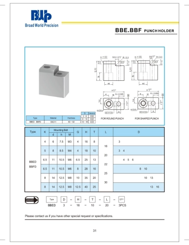 BBE.BBF Punch Holder