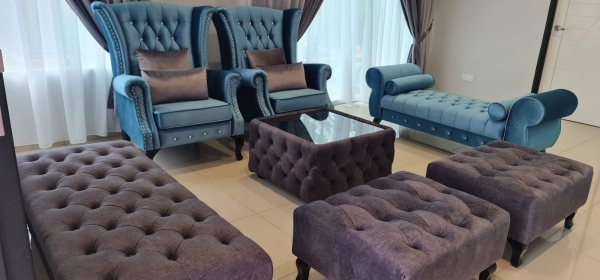 large wing+ ottaman  mix and match Shah Alam, Selangor, Kuala Lumpur (KL), Malaysia Modern Sofa Design, Chesterfield Series Sofa, Best Value of Chaise Lounge | SYT Furniture Trading