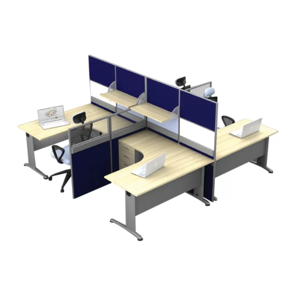 Office Workstation Table for 4 & more person Modern Design | Office Table Penang