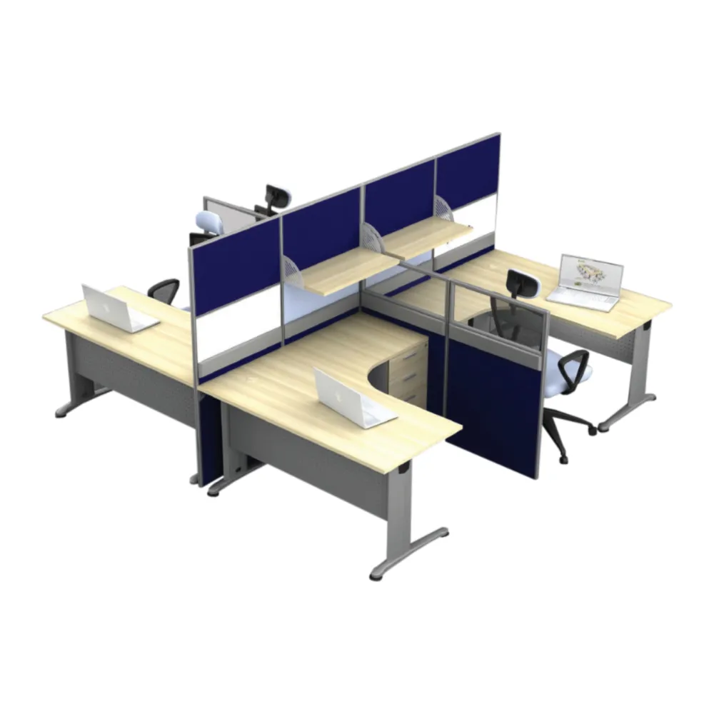 Office Workstation Table for 4 & more person Modern Design | Office Table Penang