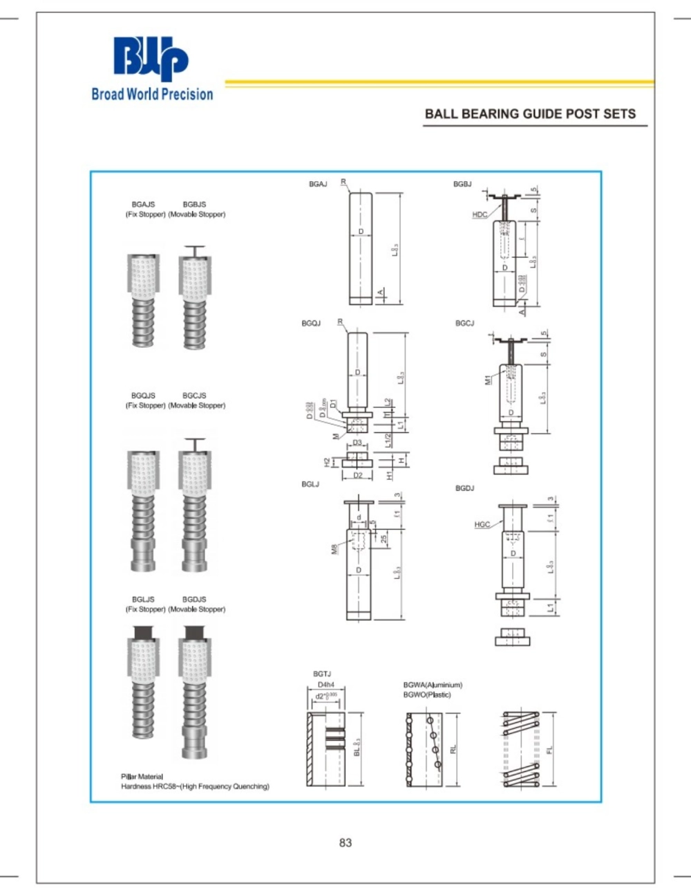 Ball Bearing Guide Post sets