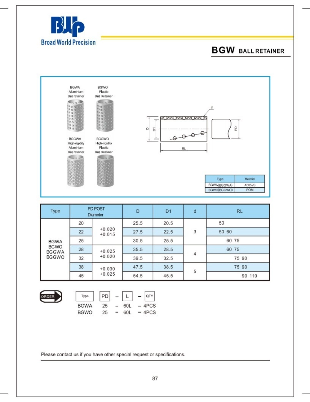 BGW Ball Retainer