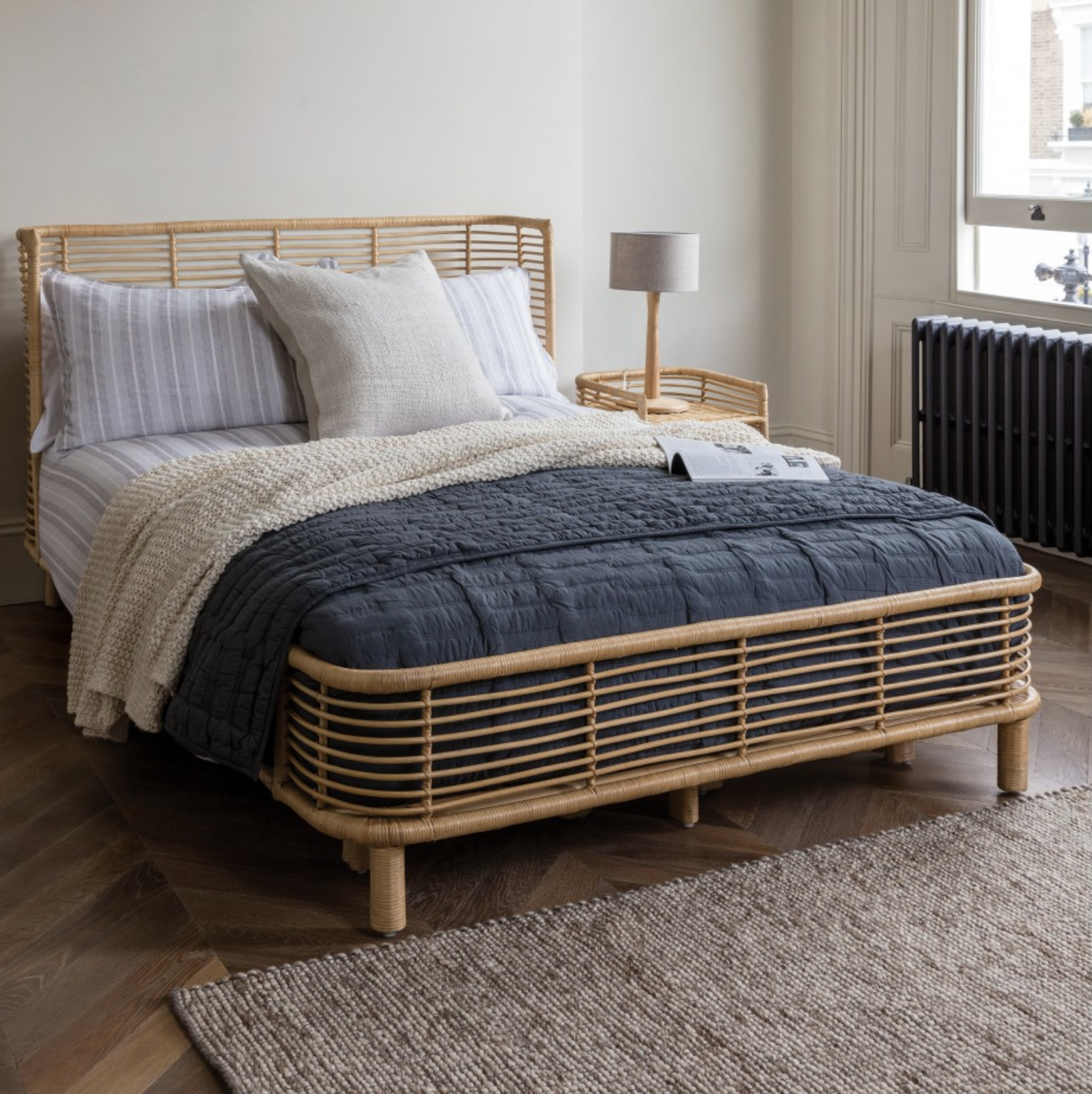 RDB 014 - RATTAN QUEEN & KING SIZE BED FRAME - ALLISTER