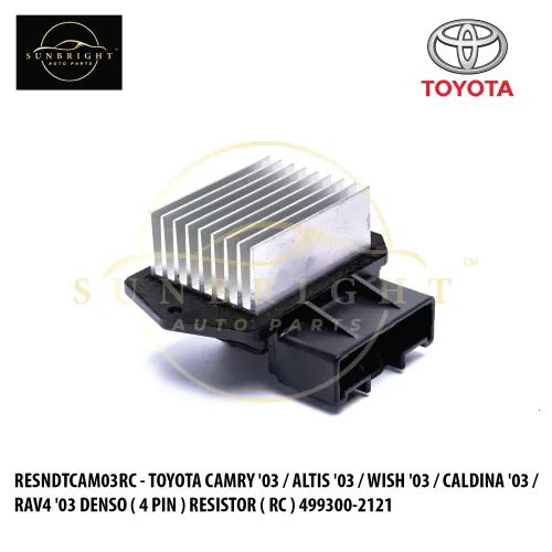 RESNDTCAM03RC - TOYOTA CAMRY '03 / ALTIS '03 / WISH '03 / CALDINA '03 / RAV4 '03 DENSO ( 4 PIN ) RESISTOR ( RC ) 499300-2121