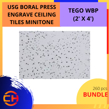 USG BORAL PRESS ENGRAVE CEILING TILES MINITONE WBP 2' X 4' [260 PCS BUNDLE]