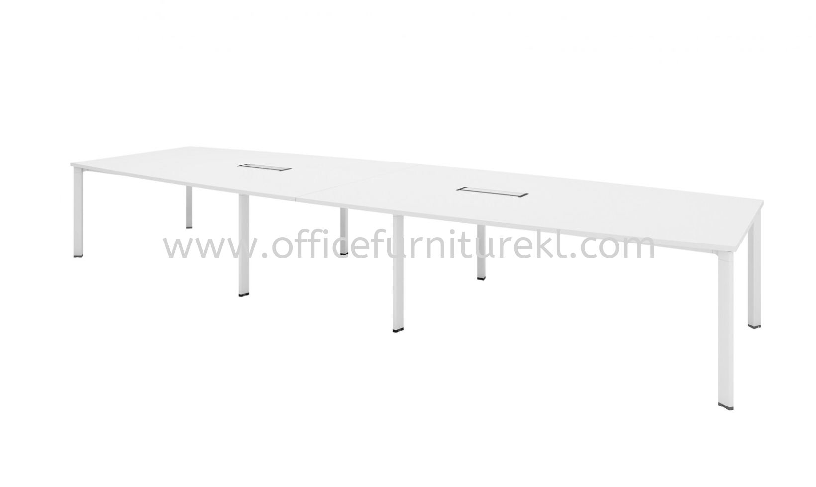 UTHILAH BOAT SHAPE CONFERENCE MEETING OFFICE TABLE METAL PYRAMID N-LEG (C/W FLIPPER COVER) AUTBB 48 - pj damansara | balakong | cheras